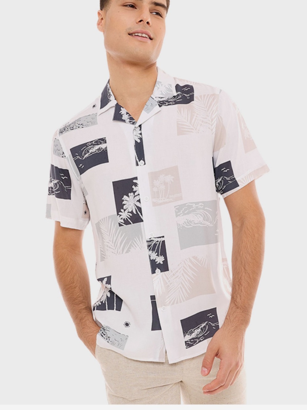 Men’s Hollister Hawaiian Button Down Shirt Large